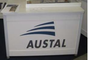 Digital print logo on front of T7 750mmH counter (Size: 950mmL x 630mmH)